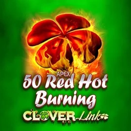 50 Red Hot Burning Clover Links logo by Novomatic at HappySpins Casino
