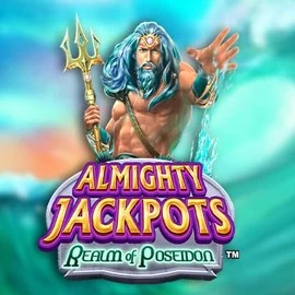 Almighty Jackpots – Realm of Poseidon casino game by Novomatic – featured logo at HappySpins Casino
