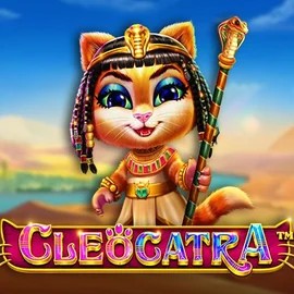 Cleocatra slot logo by Pragmatic Play at HappySpins Casino