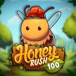 Honey Rush 100 casino game by Play'n GO – featured logo at HappySpins Casino