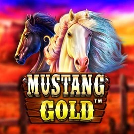 Mustang Gold logo by Pragmatic Play at HappySpins Casino