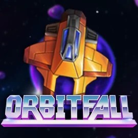Orbitfall slot logo by ELK Studios at HappySpins CasinoOrbitfall