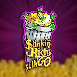 Official Bingo logo: Stinkin Rich Slingo by Slingo at HappySpins Casino