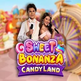 Sweet Bonanza Candy Land Live slot logo by Pragmatic Play at HappySpins Casino